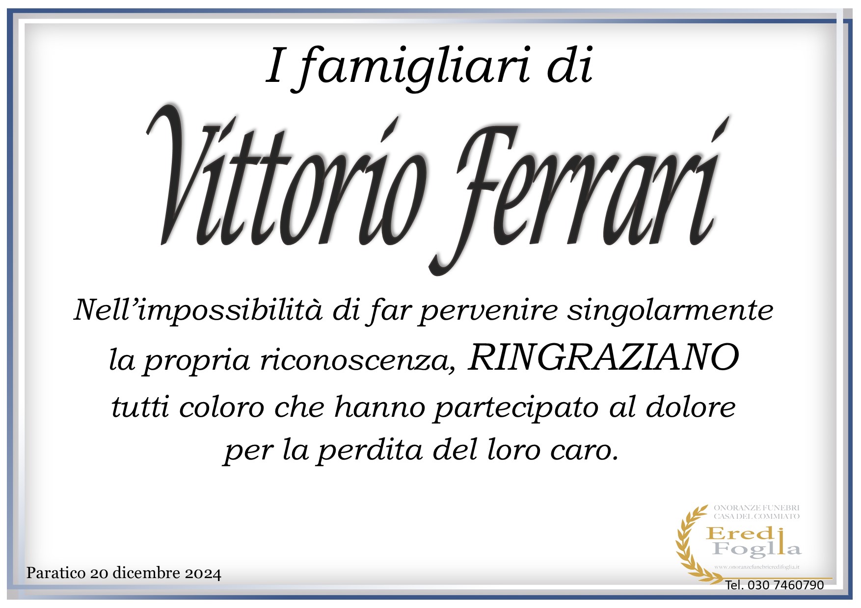 Ringraziamenti